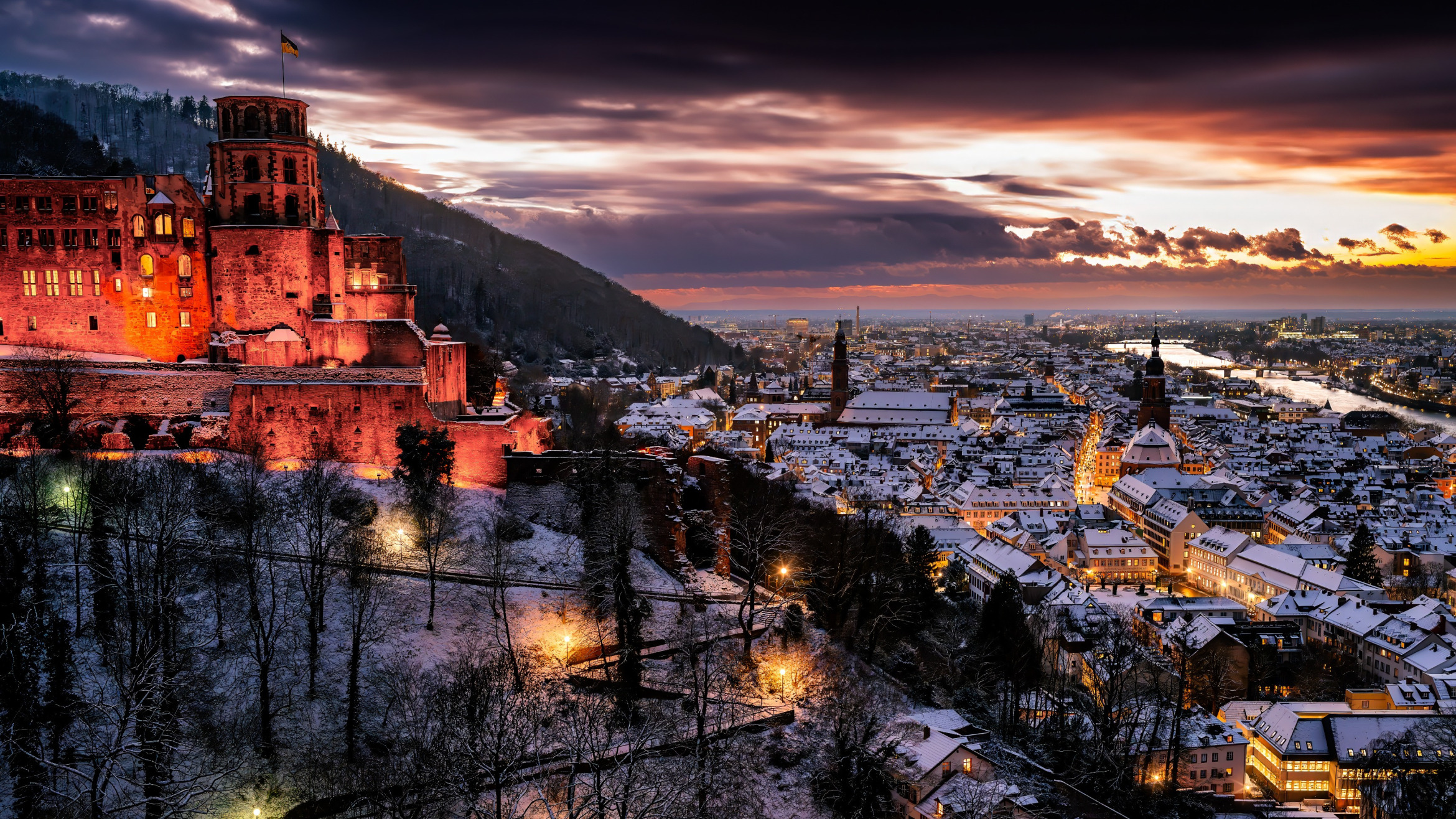 Heidelberg im Winter; Detektivagentur Heidelberg, Privatermittler Heidelberg, Wirtschaftsdetektei Heidelberg, Detektiv-Team Heidelberg