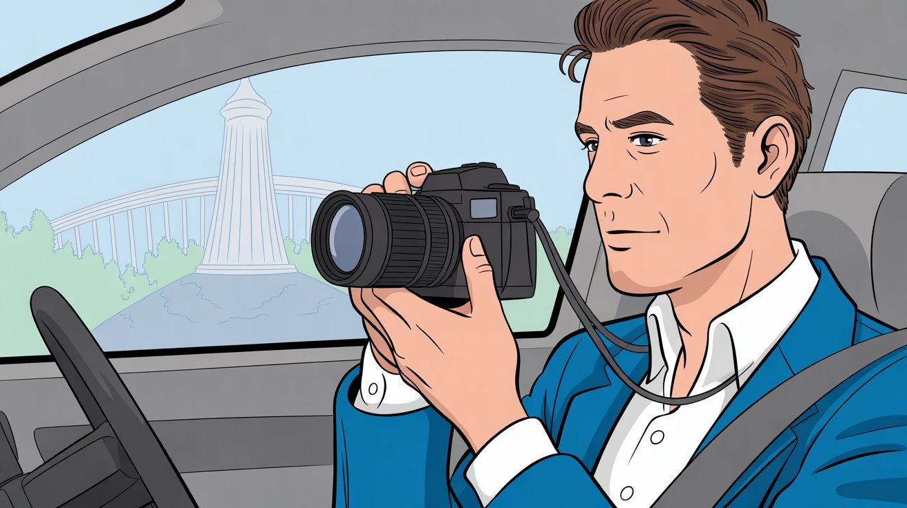 Comic-Style Detective with Camera in Colombia; detective Colombia, detective agency Colombia, private investigator Colombia, private investigation agency Colombia