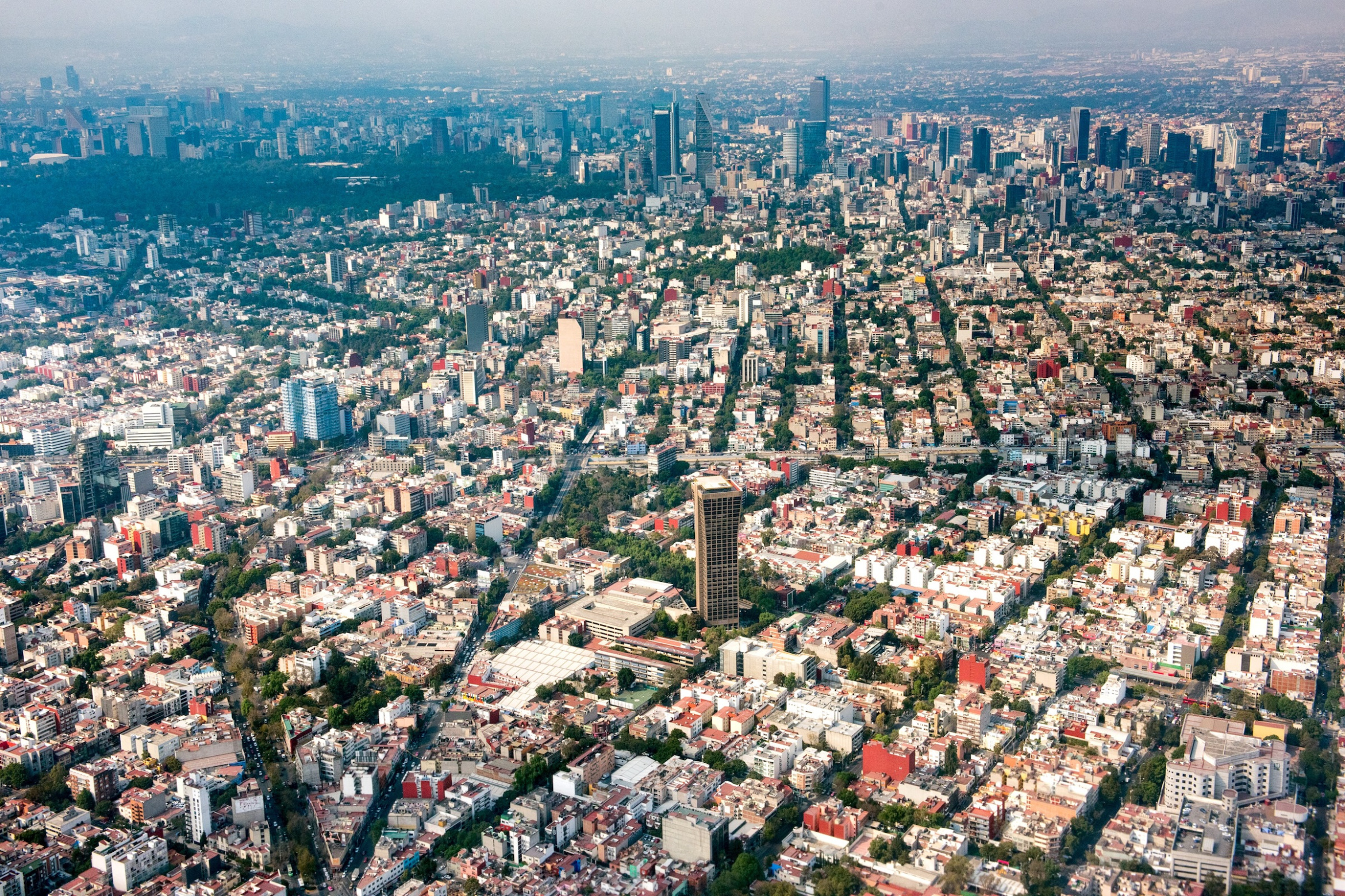 Mexico City, Vogelperspektive; Detektiv Mexiko, Detektei Mexiko, Privatdetektiv Mexiko, Privatdetektei Mexiko