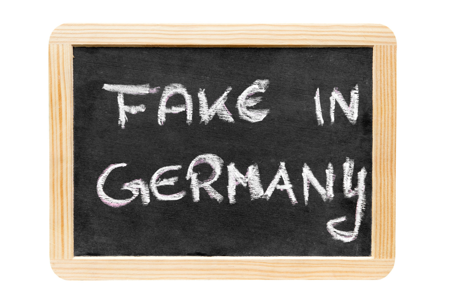 Schild Fake in Germany; Detektiv Frankfurt Main, Privatdetektiv Frankfurt am Main